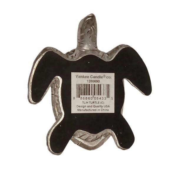 Yankee Candle Sea Turtle Silver Tea Light Candle Holder Retired 4" x 3.5" - Picture 6 of 14